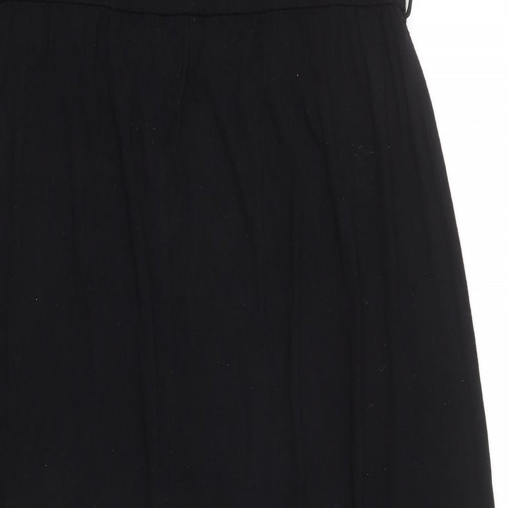 Dorothy Perkins Womens Black Viscose Maxi Size 22 Round Neck Pullover - Keyhole Cut Out