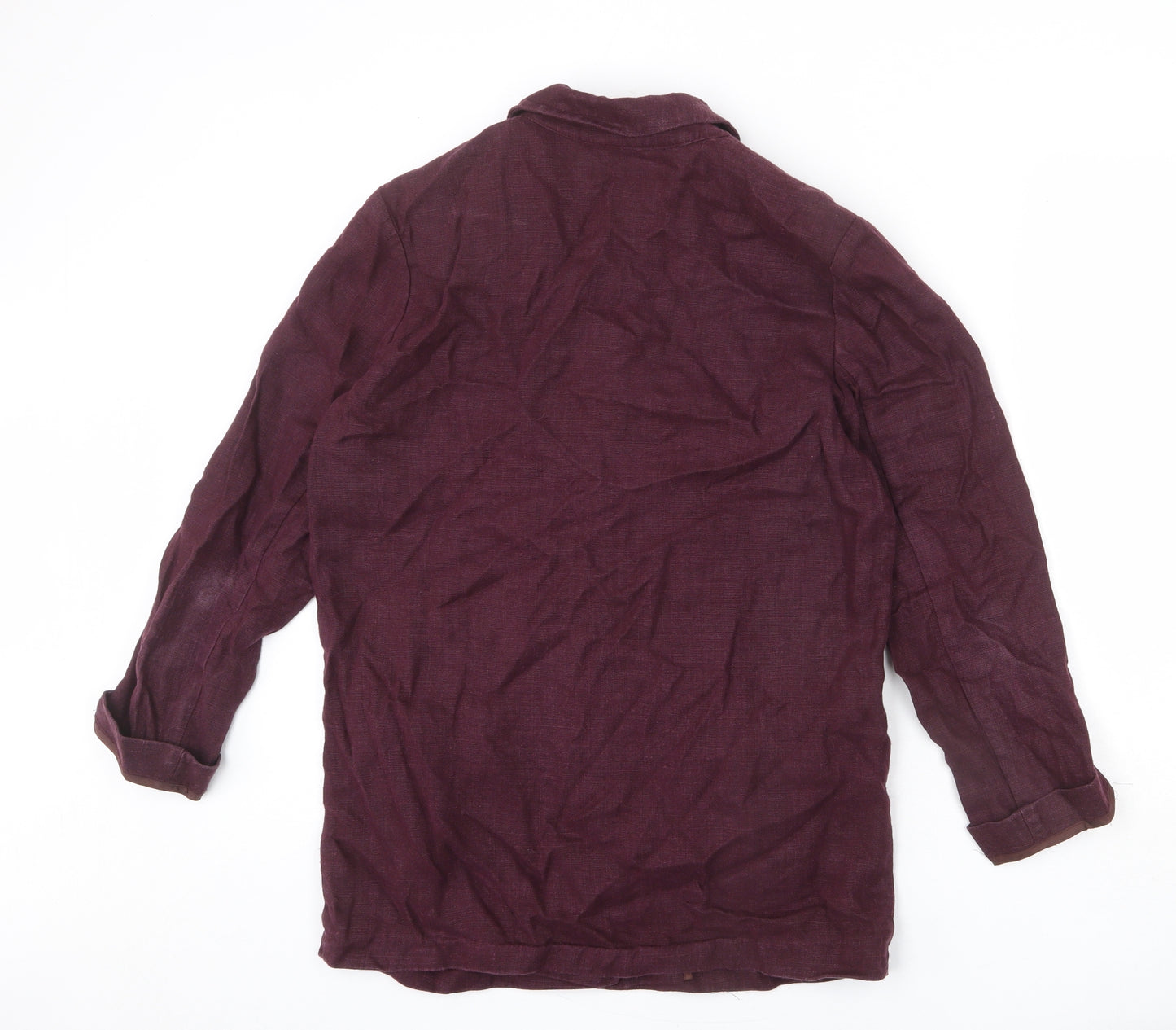 Olsen Womens Purple Jacket Blazer Size 12 Button
