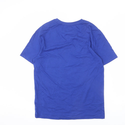 Marks and Spencer Boys Blue Cotton Basic T-Shirt Size 13-14 Years Round Neck Pullover - Gamer, Xbox