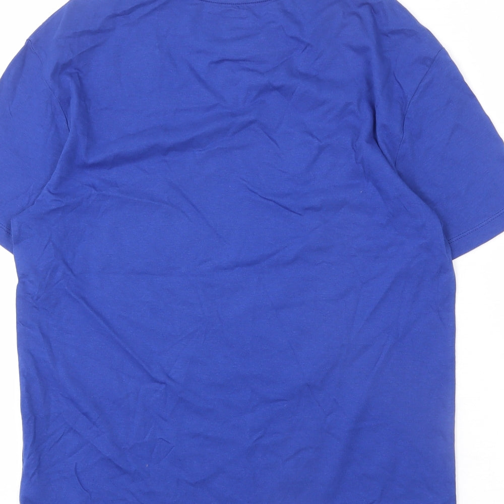 Marks and Spencer Boys Blue Cotton Basic T-Shirt Size 13-14 Years Round Neck Pullover - Gamer, Xbox