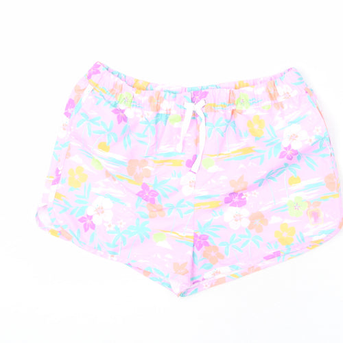 Marks and Spencer Boys Multicoloured Geometric Polyester Bermuda Shorts Size 13-14 Years Regular Drawstring - Swim Shorts