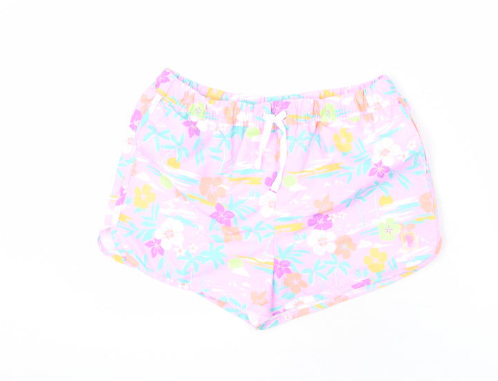 Marks and Spencer Boys Multicoloured Geometric Polyester Bermuda Shorts Size 13-14 Years Regular Drawstring - Swim Shorts
