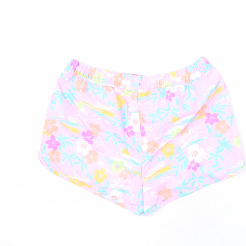 Marks and Spencer Boys Multicoloured Geometric Polyester Bermuda Shorts Size 13-14 Years Regular Drawstring - Swim Shorts