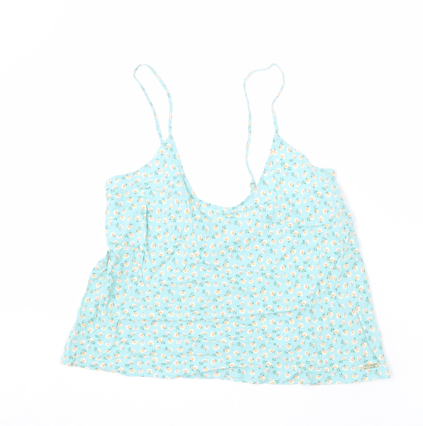Ghost Womens Blue Floral Viscose Camisole Tank Size 12 Scoop Neck