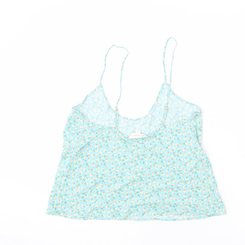 Ghost Womens Blue Floral Viscose Camisole Tank Size 12 Scoop Neck