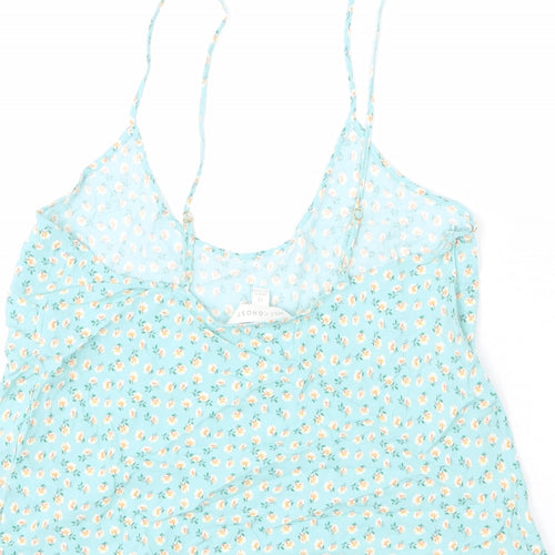 Ghost Womens Blue Floral Viscose Camisole Tank Size 12 Scoop Neck