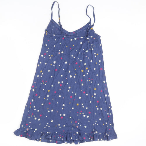 Marks and Spencer Womens Blue Geometric Cotton Cami Dress Size S