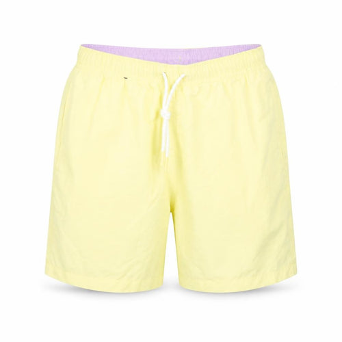 Marks and Spencer Mens Yellow Polyester Bermuda Shorts Size S L6 in Regular Drawstring - Swim Short