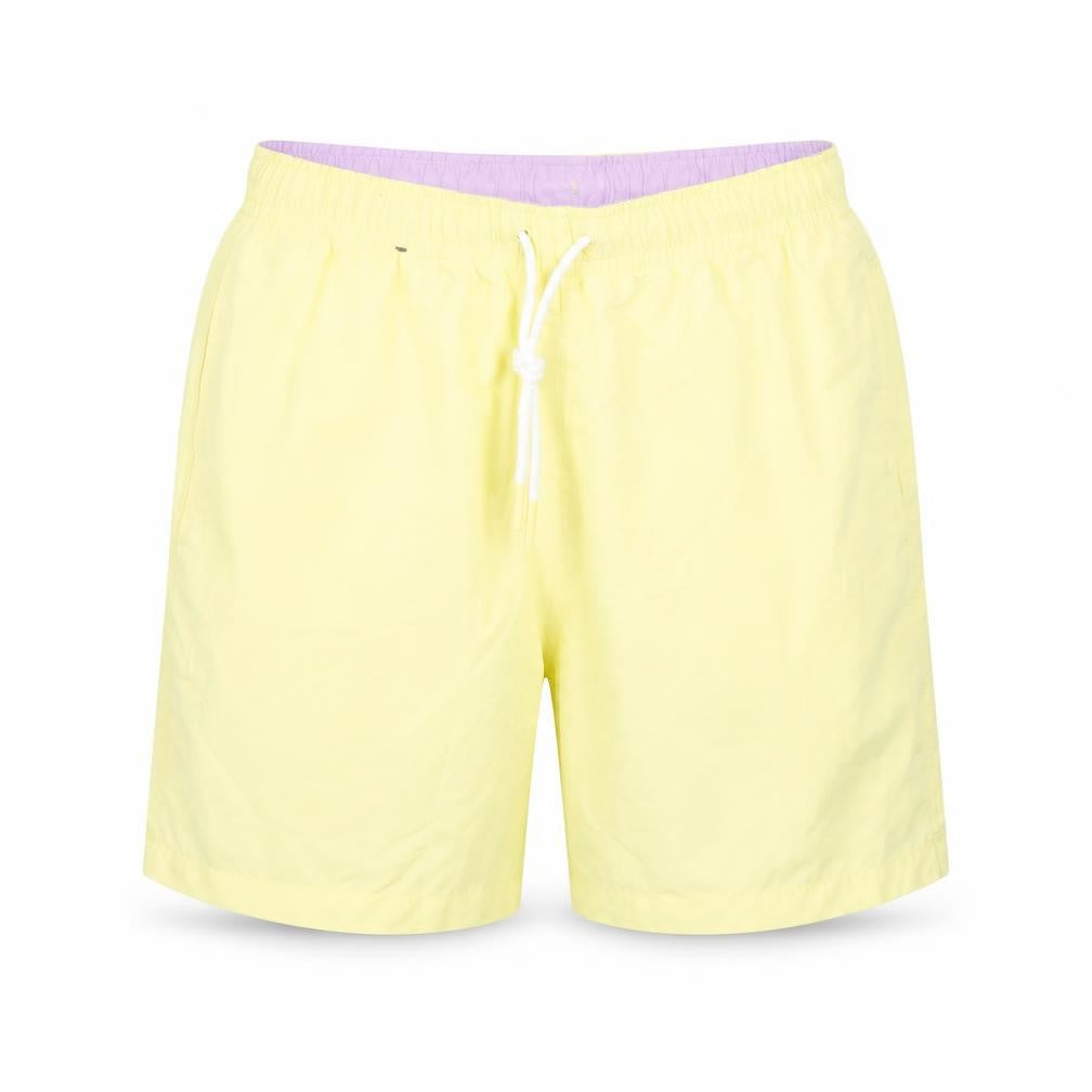 Marks and Spencer Mens Yellow Polyester Bermuda Shorts Size S L6 in Regular Drawstring - Swim Short