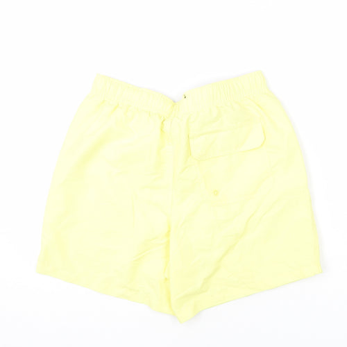Marks and Spencer Mens Yellow Polyester Bermuda Shorts Size S L6 in Regular Drawstring - Swim Short