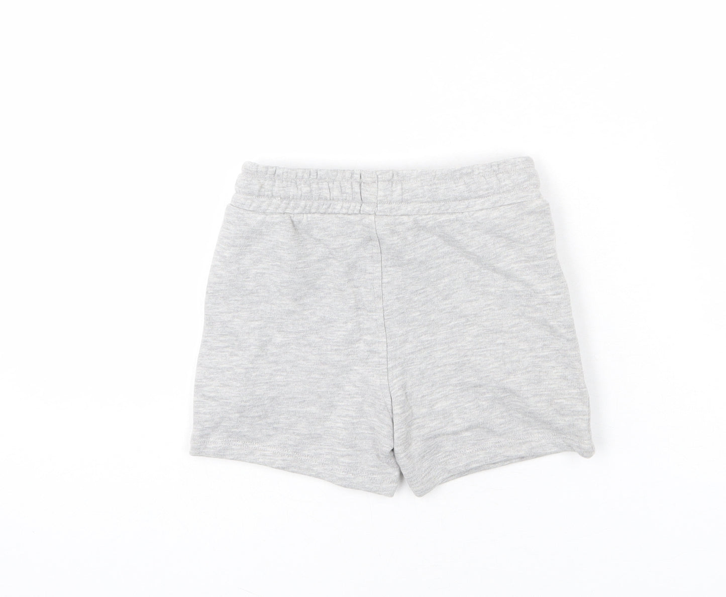 Marks and Spencer Boys Grey Cotton Sweat Shorts Size 3-4 Years Regular Drawstring