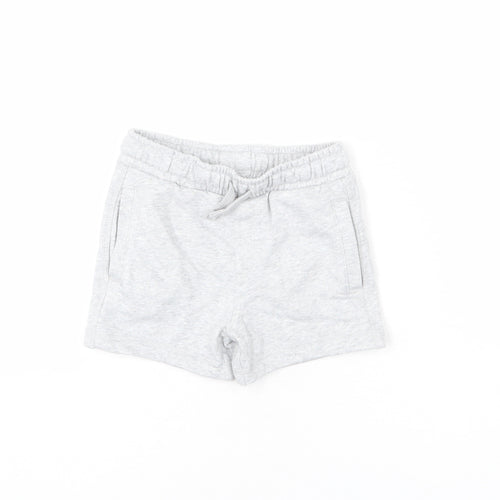 Marks and Spencer Boys Grey Cotton Sweat Shorts Size 2-3 Years Regular