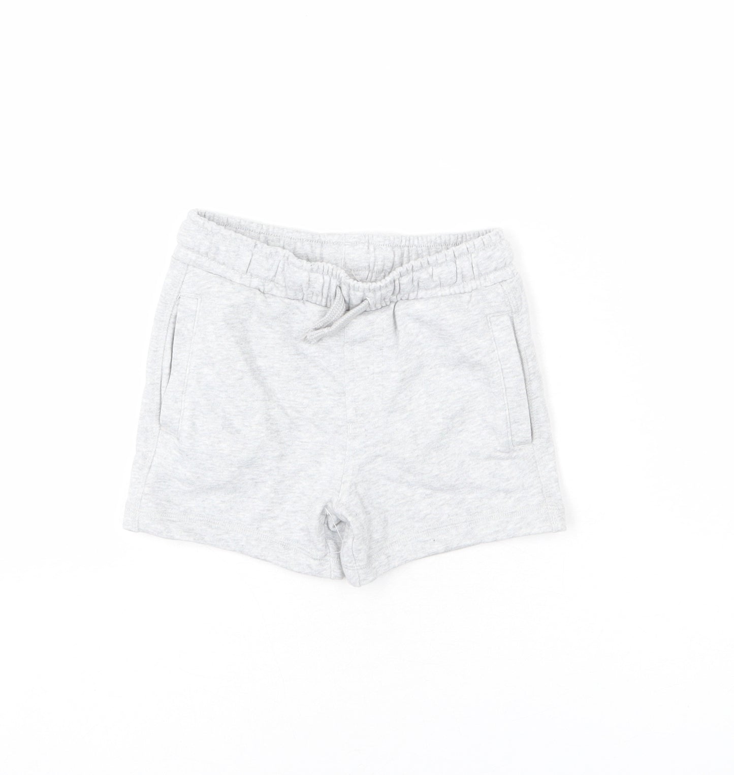 Marks and Spencer Boys Grey Cotton Sweat Shorts Size 2-3 Years Regular