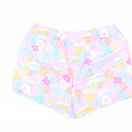 Marks and Spencer Boys Multicoloured Geometric Polyacrylate Fibre Bermuda Shorts Size 13-14 Years Regular Drawstring - Palm Trees, Flowers, Bird, Swim Shorts