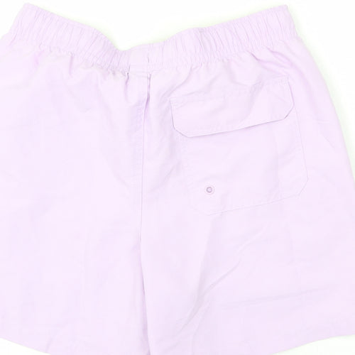 Marks and Spencer Womens Purple Polyester Bermuda Shorts Size S L6 in Regular Drawstring - Swim Short