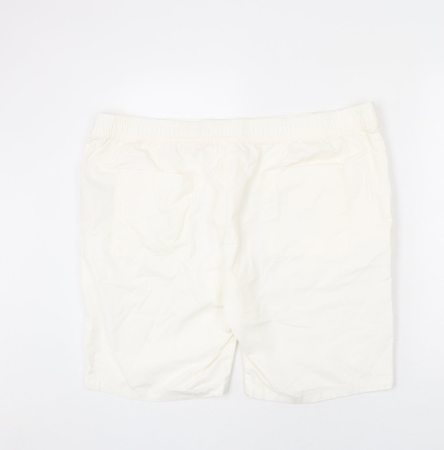 Marks and Spencer Mens Ivory Cotton Bermuda Shorts Size 2XL L9 in Regular Zip