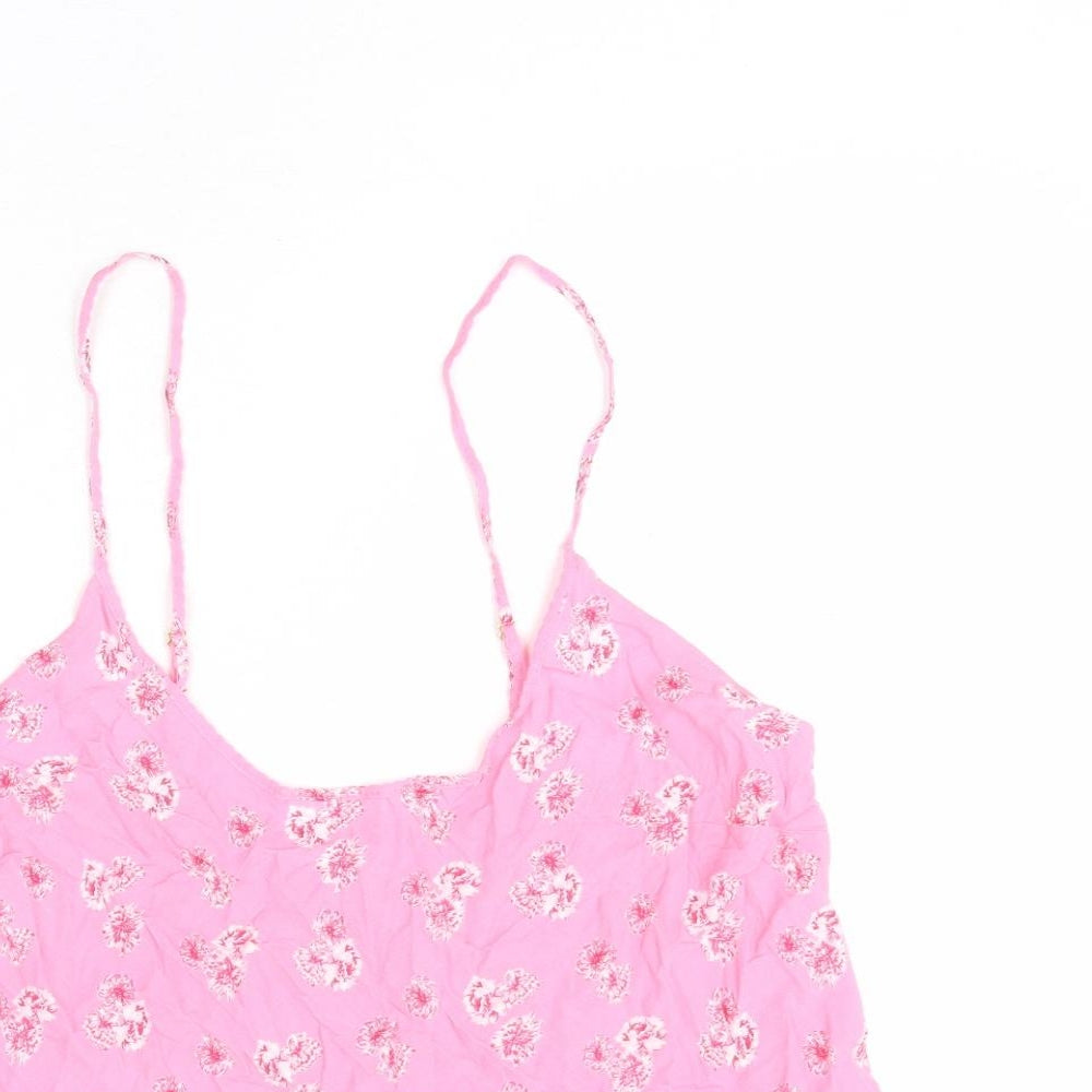 Ghost Womens Pink Floral Viscose Camisole Tank Size 14 V-Neck