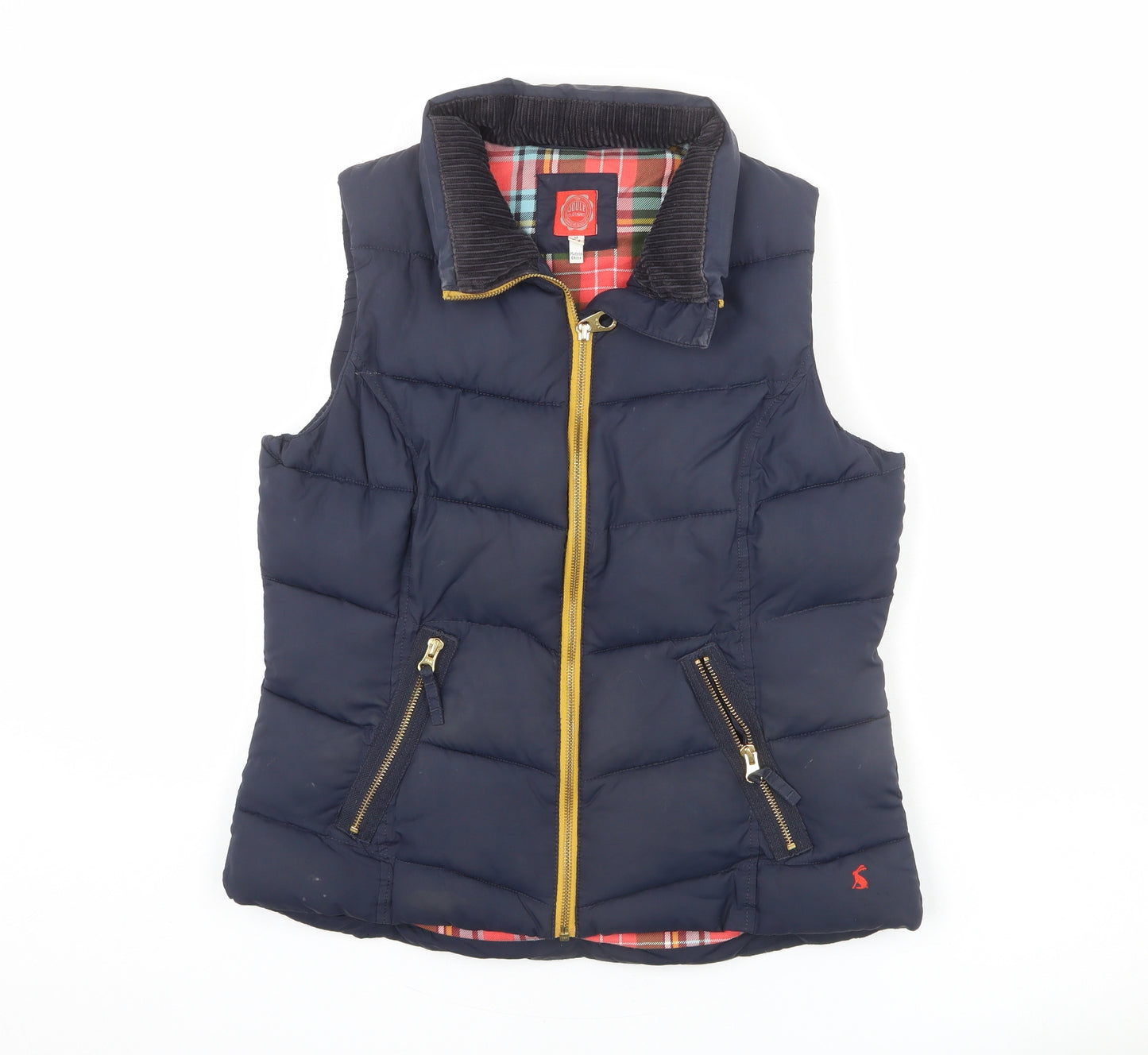 Joules Womens Blue Gilet Coat Size 12 Zip