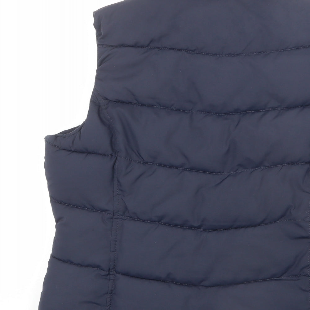 Joules Womens Blue Gilet Coat Size 12 Zip