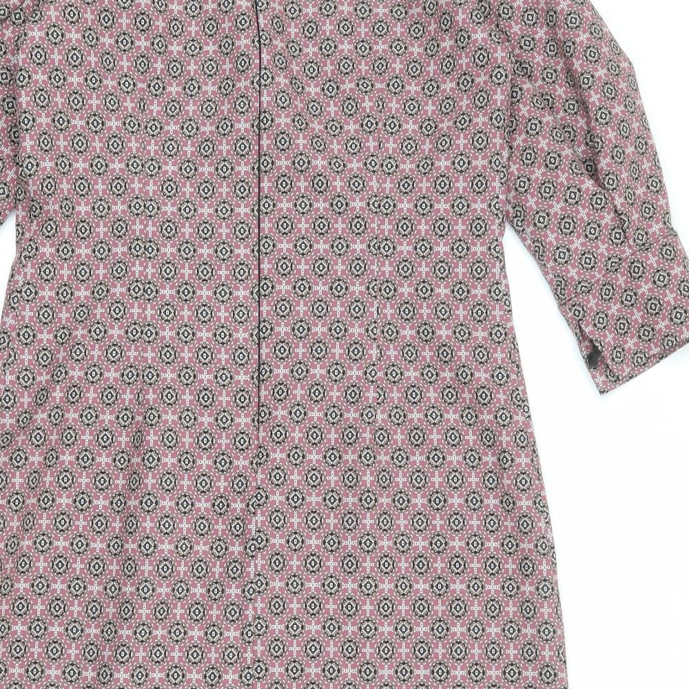 Forel Womens Multicoloured Geometric Polyester A-Line Size M Round Neck Zip - Estimated Size Conversion