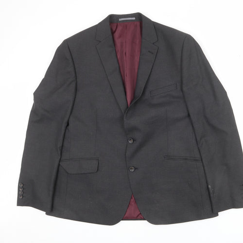 Marks and Spencer Mens Grey Polyester Jacket Blazer Size 44 Regular