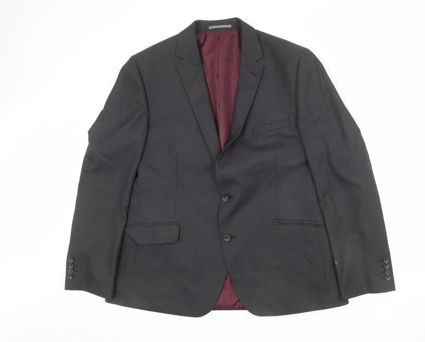 Marks and Spencer Mens Grey Polyester Jacket Blazer Size 44 Regular