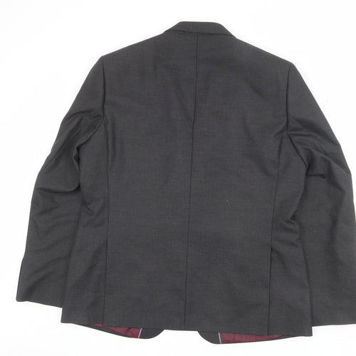 Marks and Spencer Mens Grey Polyester Jacket Blazer Size 44 Regular