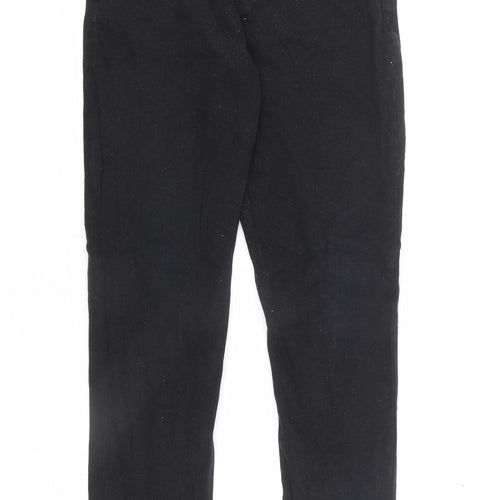 Denim & Co. Mens Black Cotton Straight Jeans Size 32 in L32 in Regular Zip