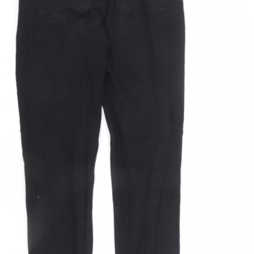Denim & Co. Mens Black Cotton Straight Jeans Size 32 in L32 in Regular Zip