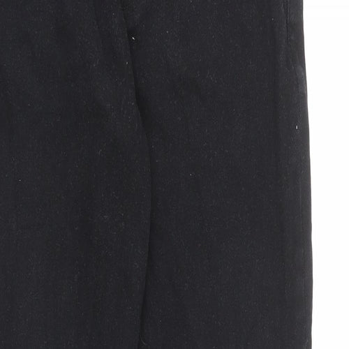 Denim & Co. Mens Black Cotton Straight Jeans Size 32 in L32 in Regular Zip