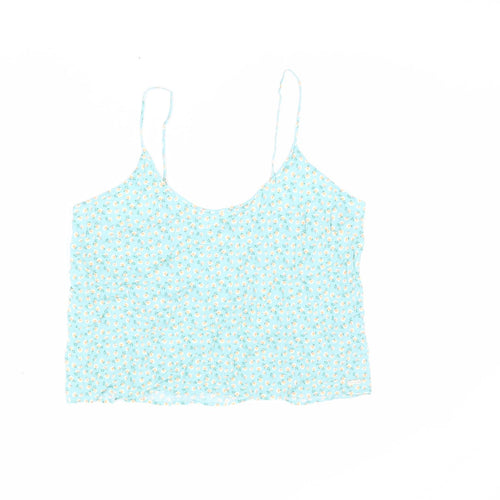 Ghost Womens Blue Floral Viscose Camisole Tank Size 20 Scoop Neck