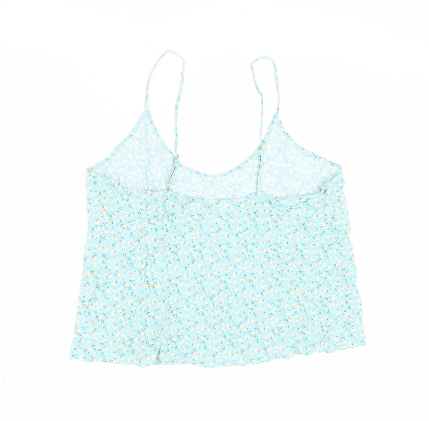 Ghost Womens Blue Floral Viscose Camisole Tank Size 20 Scoop Neck