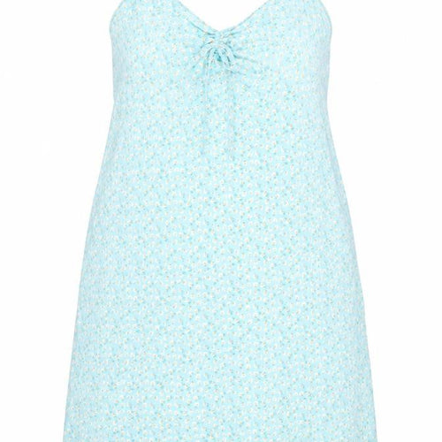 Ghost Womens Blue Floral Viscose Slip Dress Size 26 V-Neck Pullover