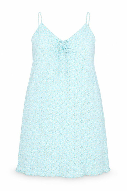 Ghost Womens Blue Floral Viscose Slip Dress Size 26 V-Neck Pullover