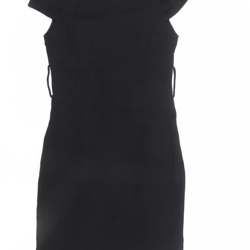 Jane Norman Womens Black Polyester Bodycon Size 12 Round Neck Pullover