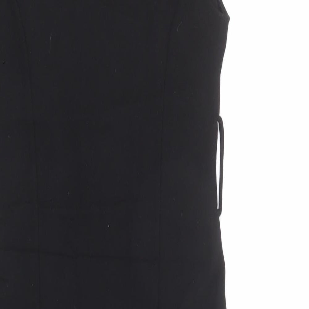 Jane Norman Womens Black Polyester Bodycon Size 12 Round Neck Pullover