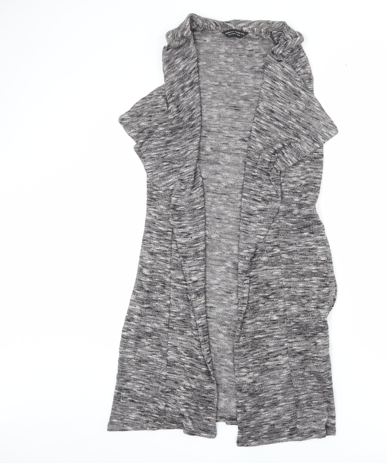 Dorothy Perkins Womens Grey V-Neck Polyester Cardigan Jumper Size 12 - Belted