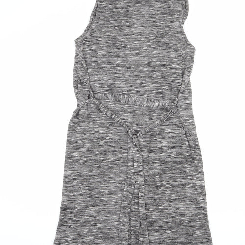 Dorothy Perkins Womens Grey V-Neck Polyester Cardigan Jumper Size 12 - Belted