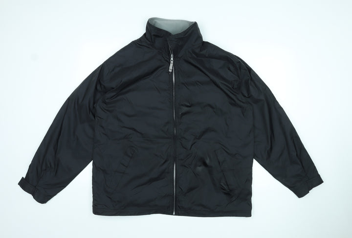 B&C Mens Black Rain Coat Coat Size XL Zip
