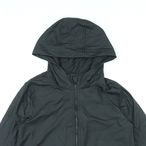 New Look Girls Black Rain Coat Coat Size 12-13 Years Zip
