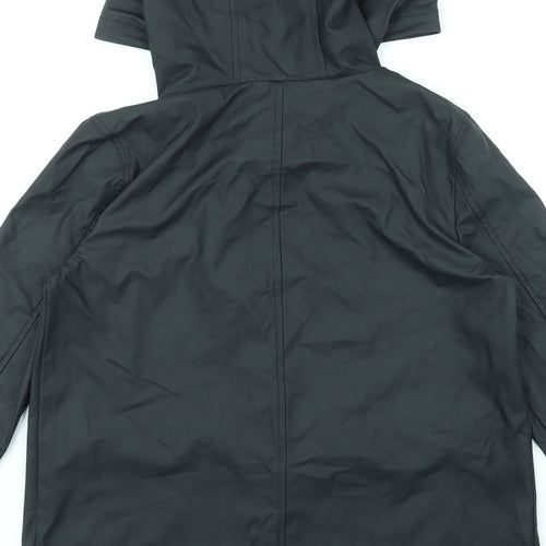 New Look Girls Black Rain Coat Coat Size 12-13 Years Zip