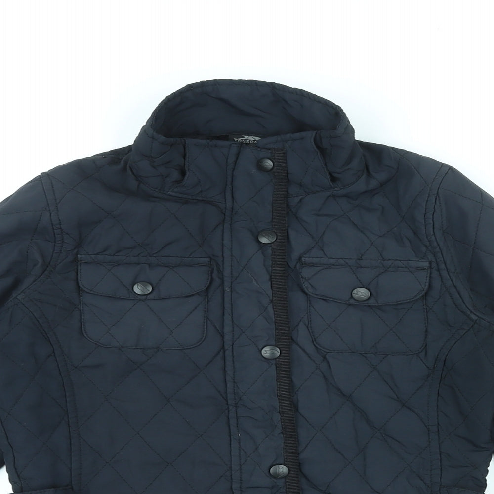 Trespass Womens Black Quilted Jacket Size XS Zip