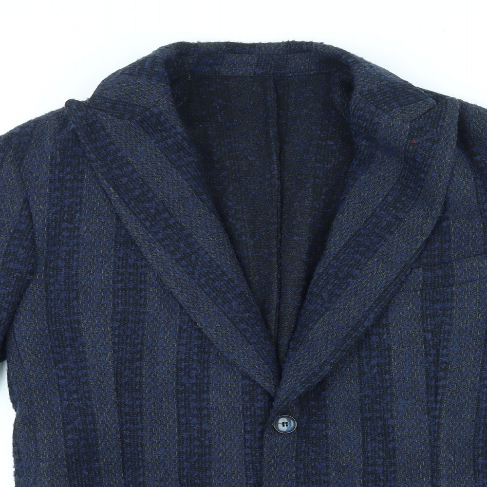 Mulish Womens Blue Acrylic Jacket Blazer Size 18