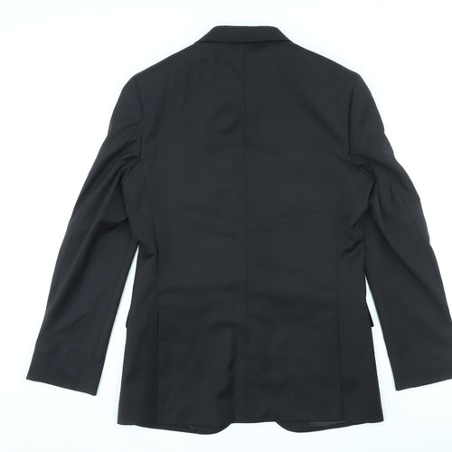 Autograph Mens Black Wool Jacket Blazer Size 38 Regular