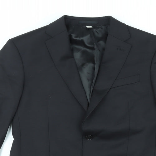 Autograph Mens Black Wool Jacket Blazer Size 38 Regular