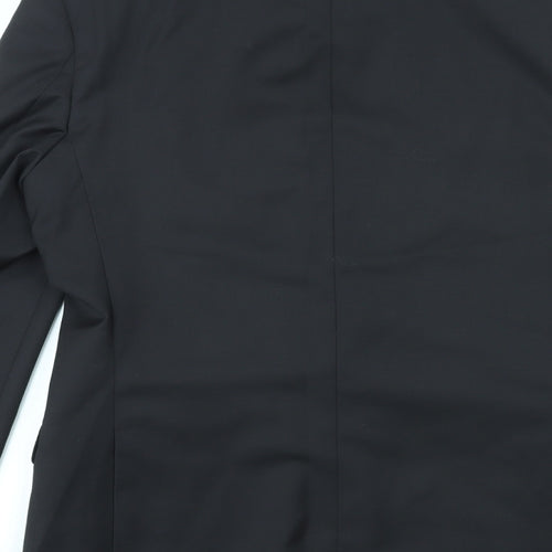 Autograph Mens Black Wool Jacket Blazer Size 38 Regular