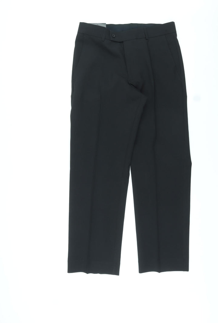 Debenhams Womens Black Polyester Trousers Size 32 in L29 in Regular Zip