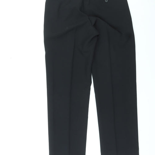 Debenhams Womens Black Polyester Trousers Size 32 in L29 in Regular Zip