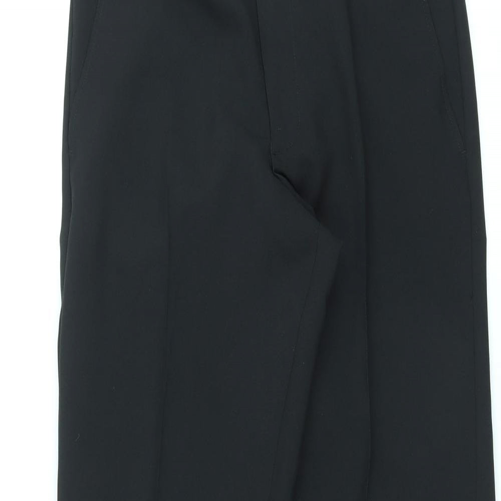 Debenhams Womens Black Polyester Trousers Size 32 in L29 in Regular Zip