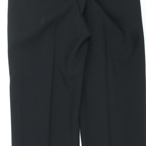 Debenhams Womens Black Polyester Trousers Size 32 in L29 in Regular Zip